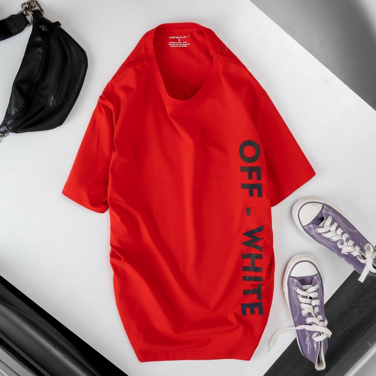Áo thun tay ngắn unisex OFF-WHITE Áo phông tay ngắn nam nữ 100% cotton siêu thoáng mát