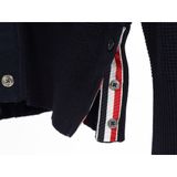  Áo khoác cổ tim Cardigan nam nữ dệt kim Thom Browne 4-Bar 20235 chất vải nhung tăm cao cấp thiết kế tay áo kẻ sọc 