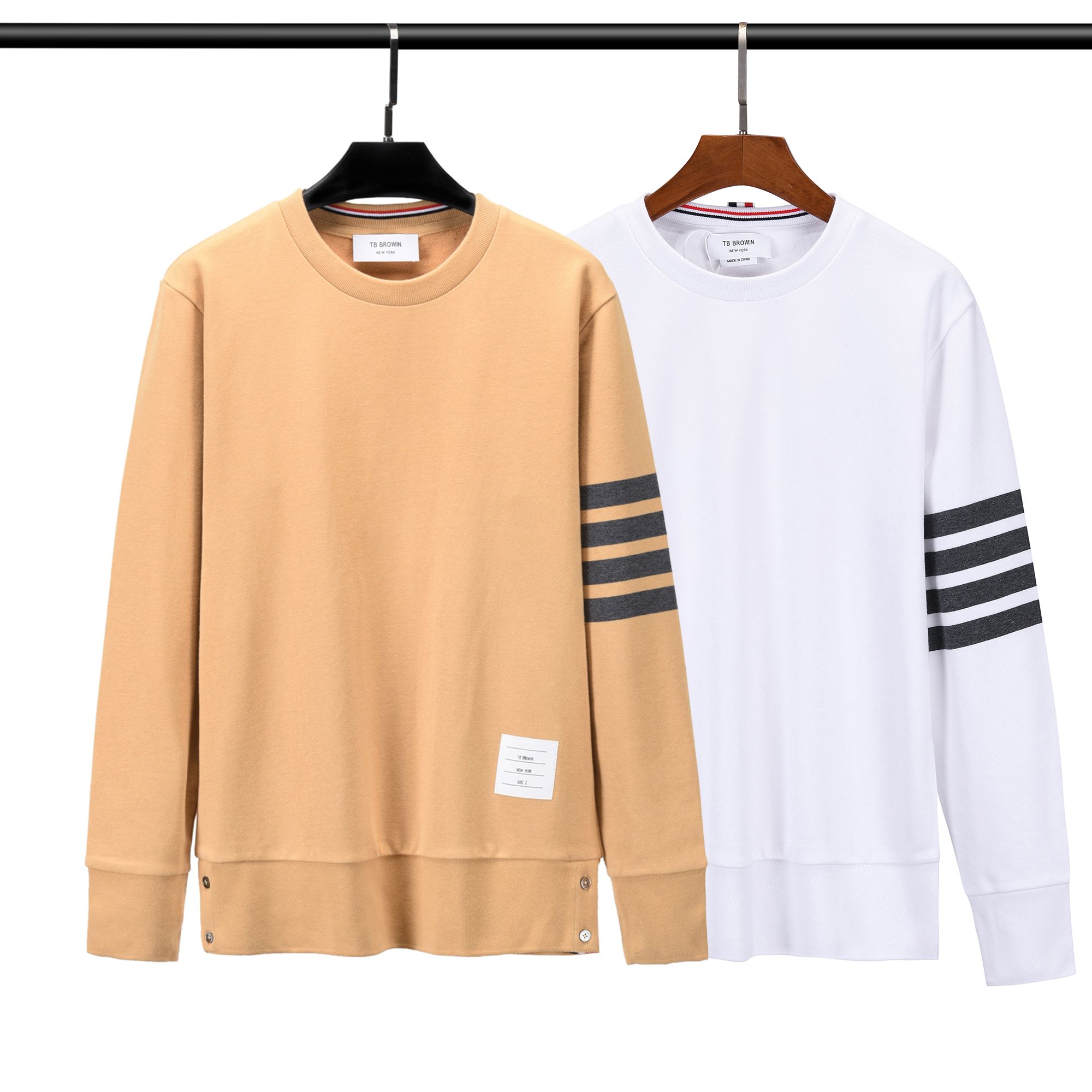 Áo Sweater nam nữ form rộng dáng Unisex Thom Browne 015 chất liệu len bông thiết kế tay áo kẻ 4 sọc cao cấp