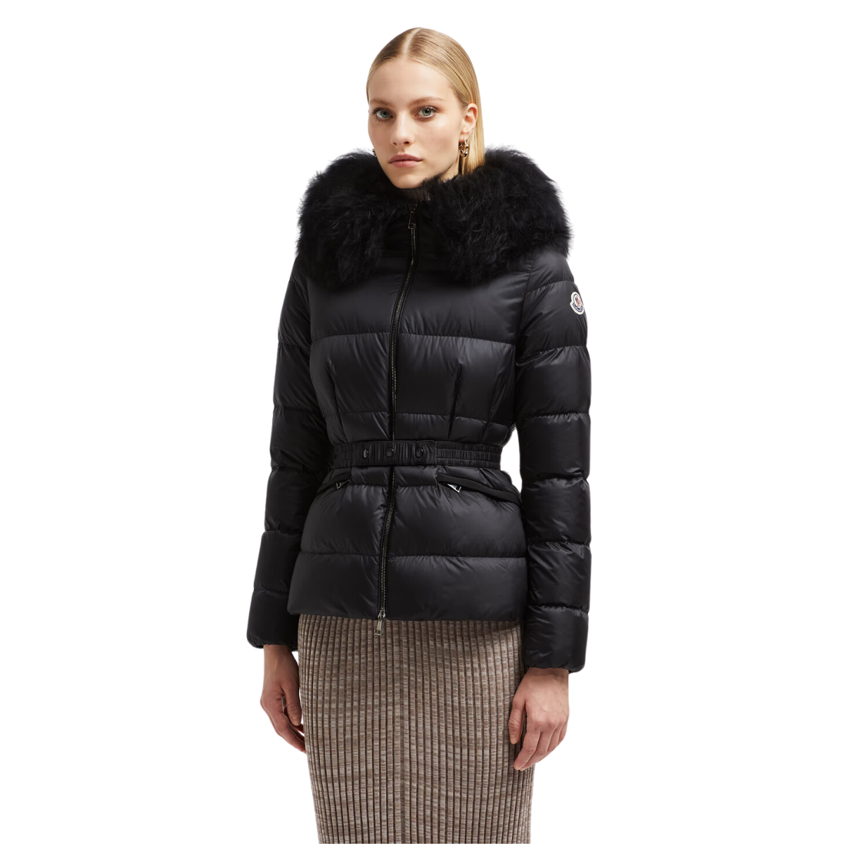 Áo Khoác Cổ Lông Nữ MONCLER BOED SHORT DOWN