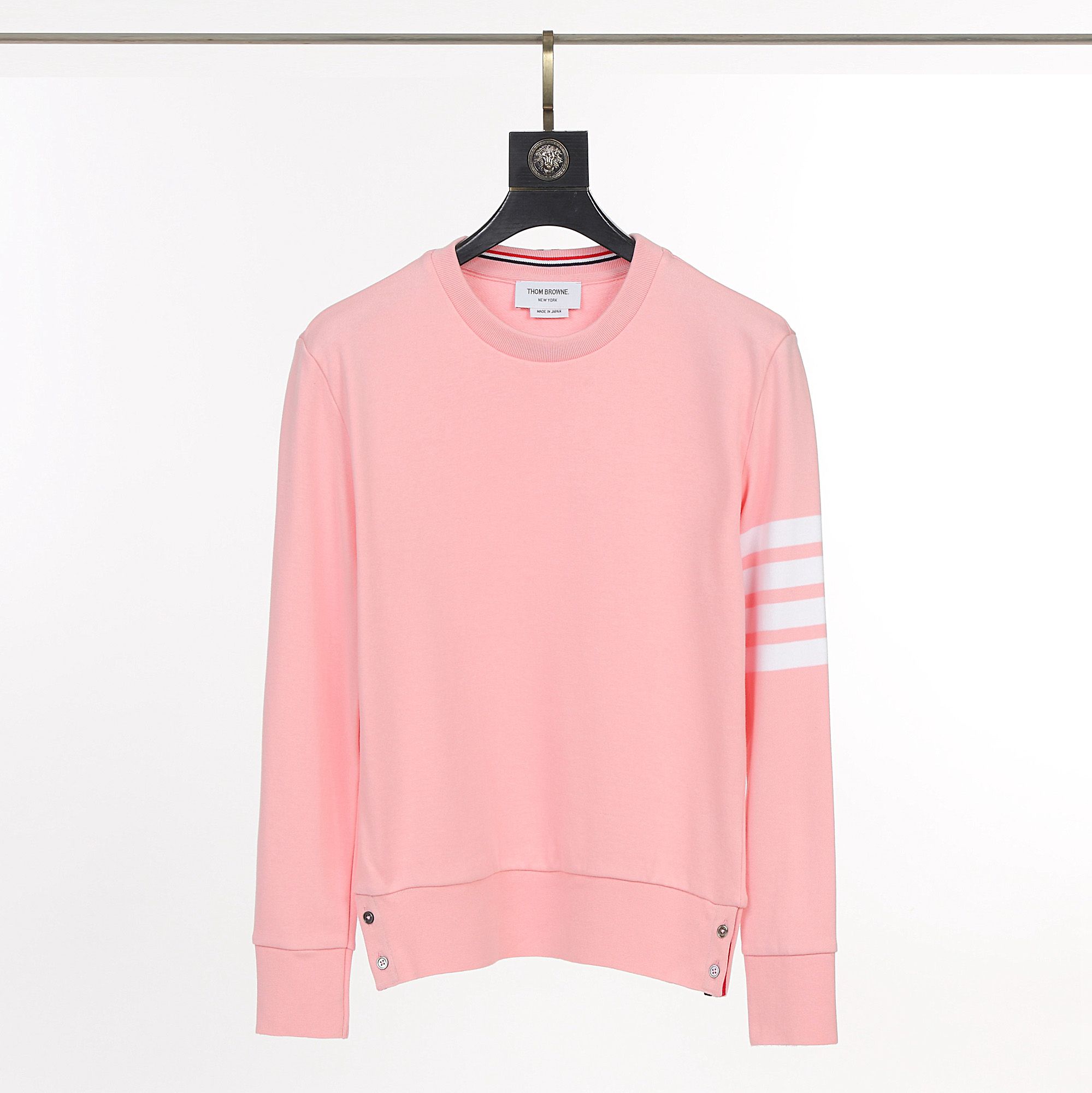 Áo Sweater nam nữ form rộng dáng Unisex Thom Browne 015 chất liệu len bông thiết kế tay áo kẻ 4 sọc cao cấp