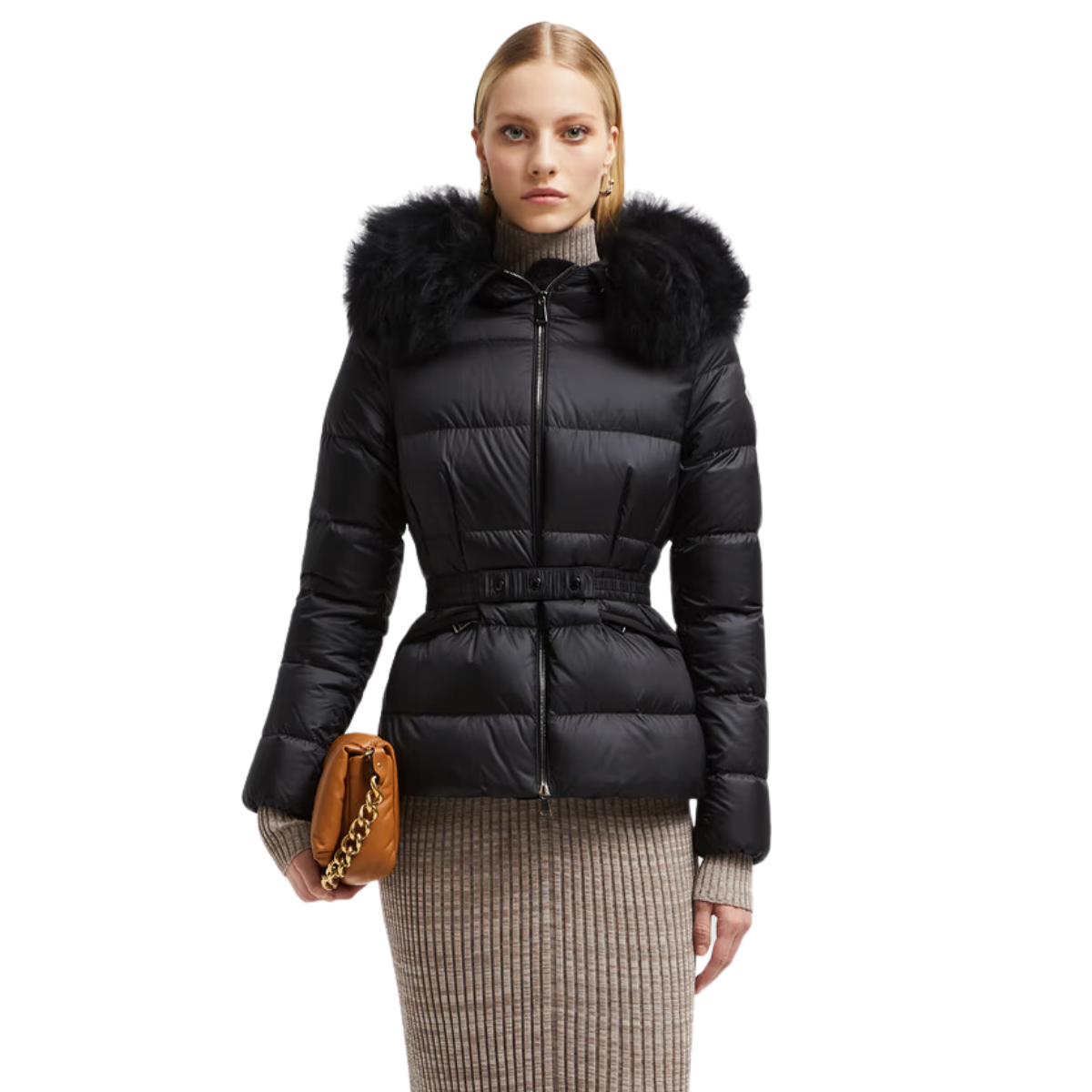 Áo Khoác Cổ Lông Nữ MONCLER BOED SHORT DOWN