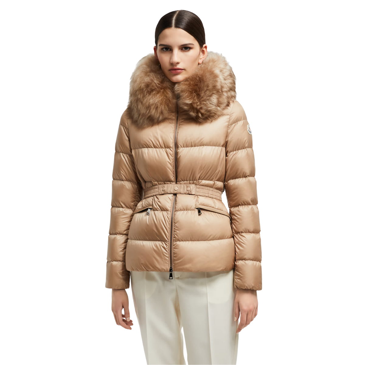 Áo Khoác Cổ Lông Nữ MONCLER BOED SHORT DOWN