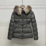  Áo khoác lông vũ mangto cổ lông dáng dài MONCLER nữ⚡️ [ HÀNG XUẤT DƯ ] [CAO CẤP] 