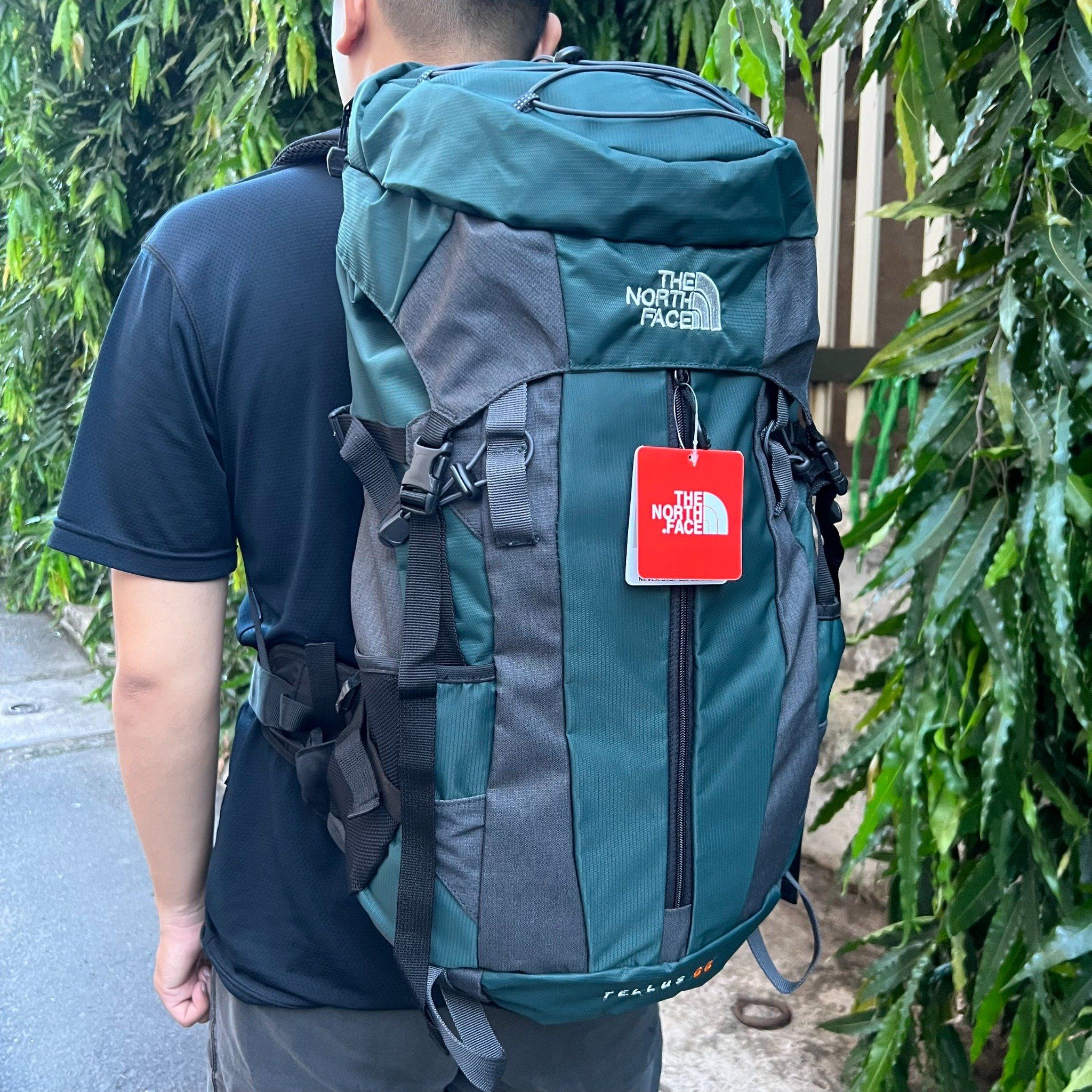 Balo du lịch thể thao leo núi The North Face Tellus 55 Backpack Trekking phượt nam nữ có khung trợ lực chống nước tốt
