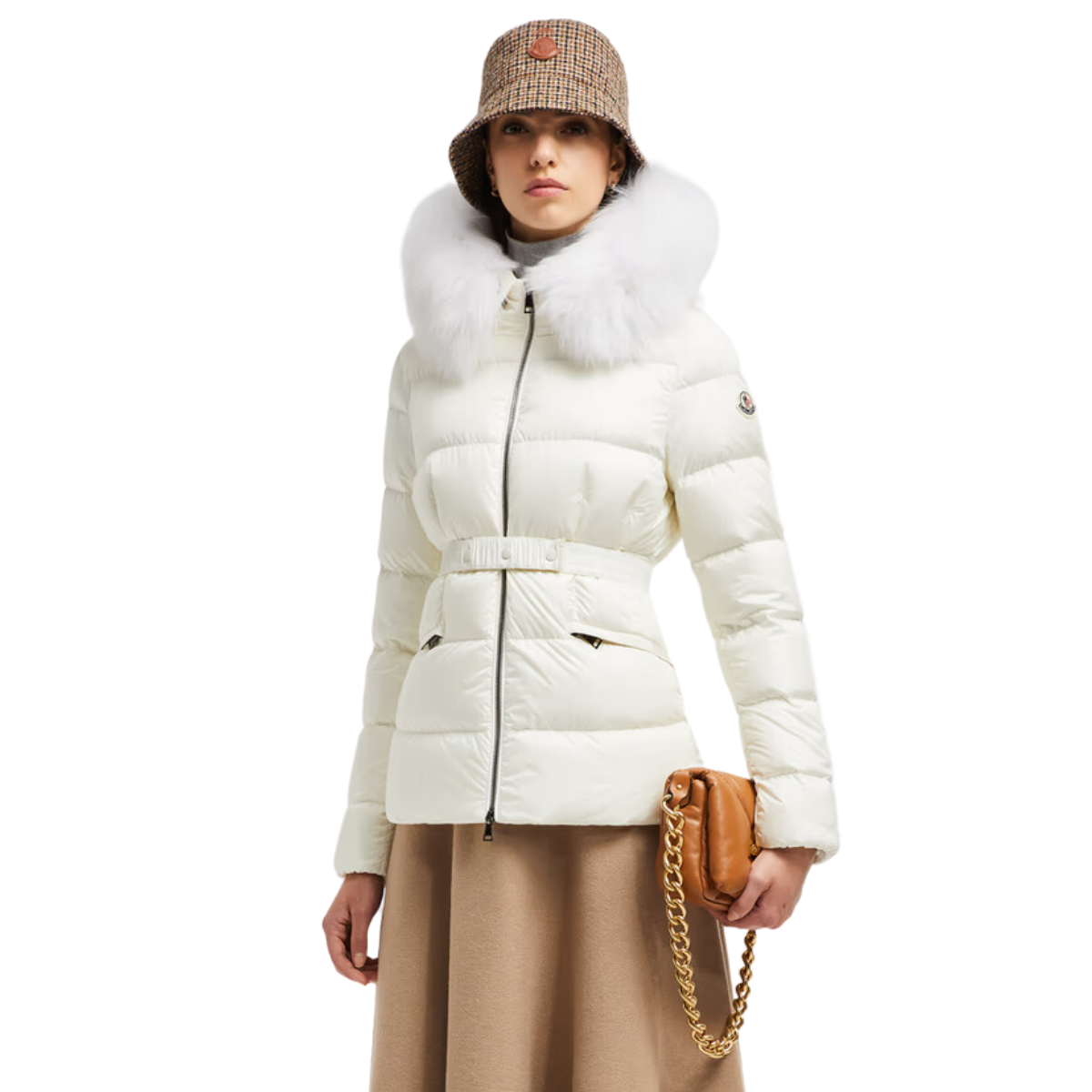 Áo Khoác Cổ Lông Nữ MONCLER BOED SHORT DOWN