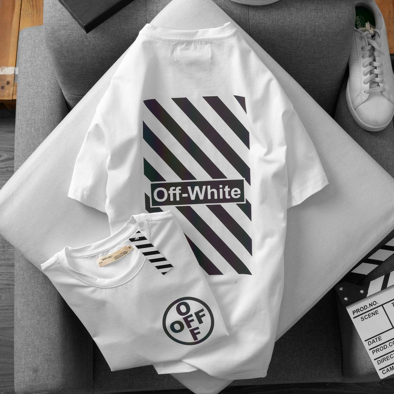 Áo thun tay ngắn unisex OFF-WHITE Áo phông tay ngắn nam nữ 100% cotton siêu thoáng mát