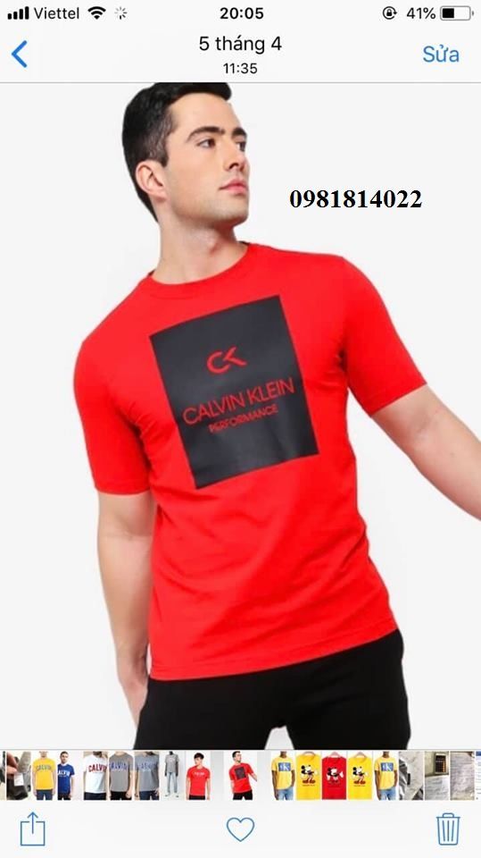 Áo thun Calvin Klein CK xuất khẩu