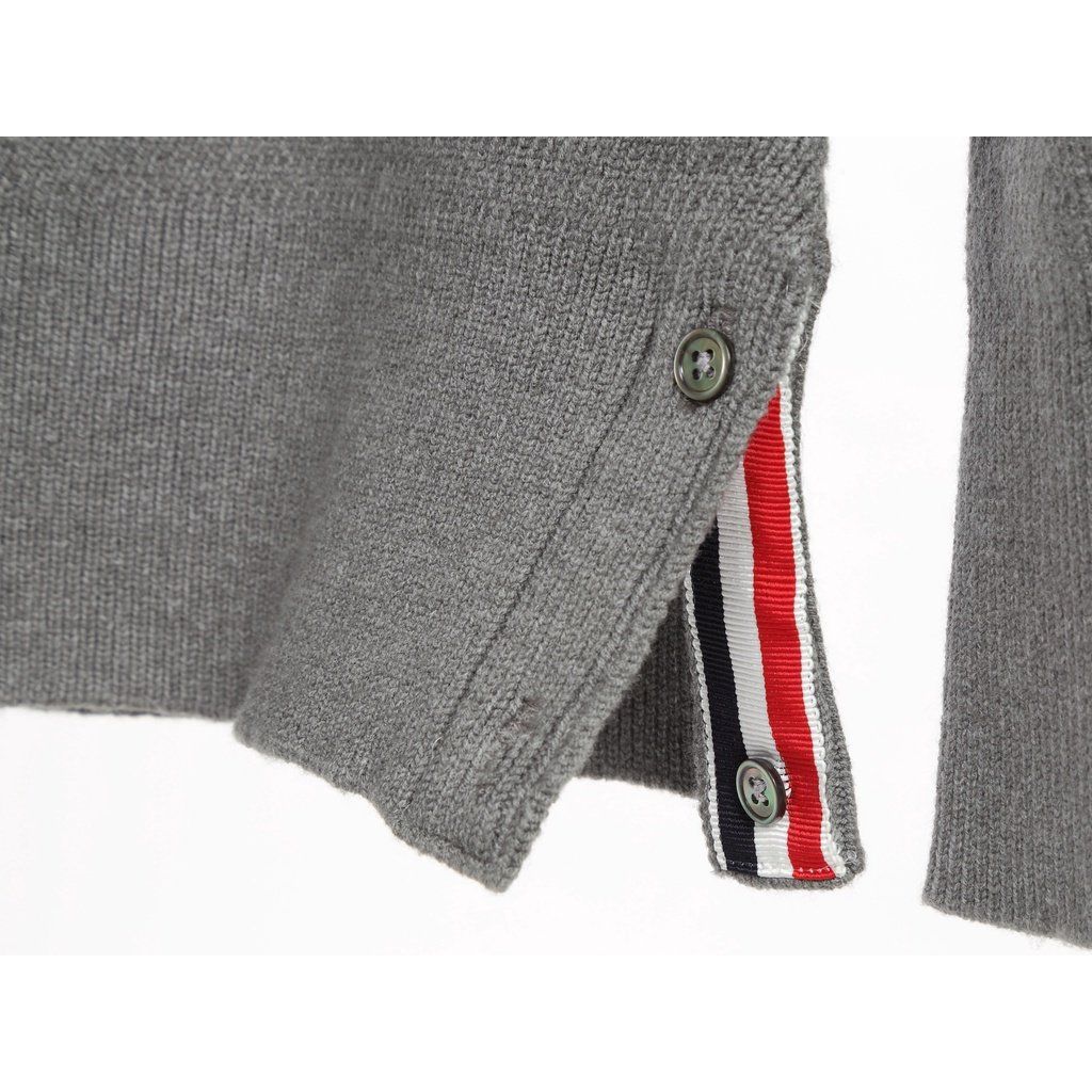 Áo thun tay dài nam nữ form slim fit Thom Browne 4-Bar 20216 Sweater chất vải len bông thiết kế tay áo kẻ sọc cao cấp