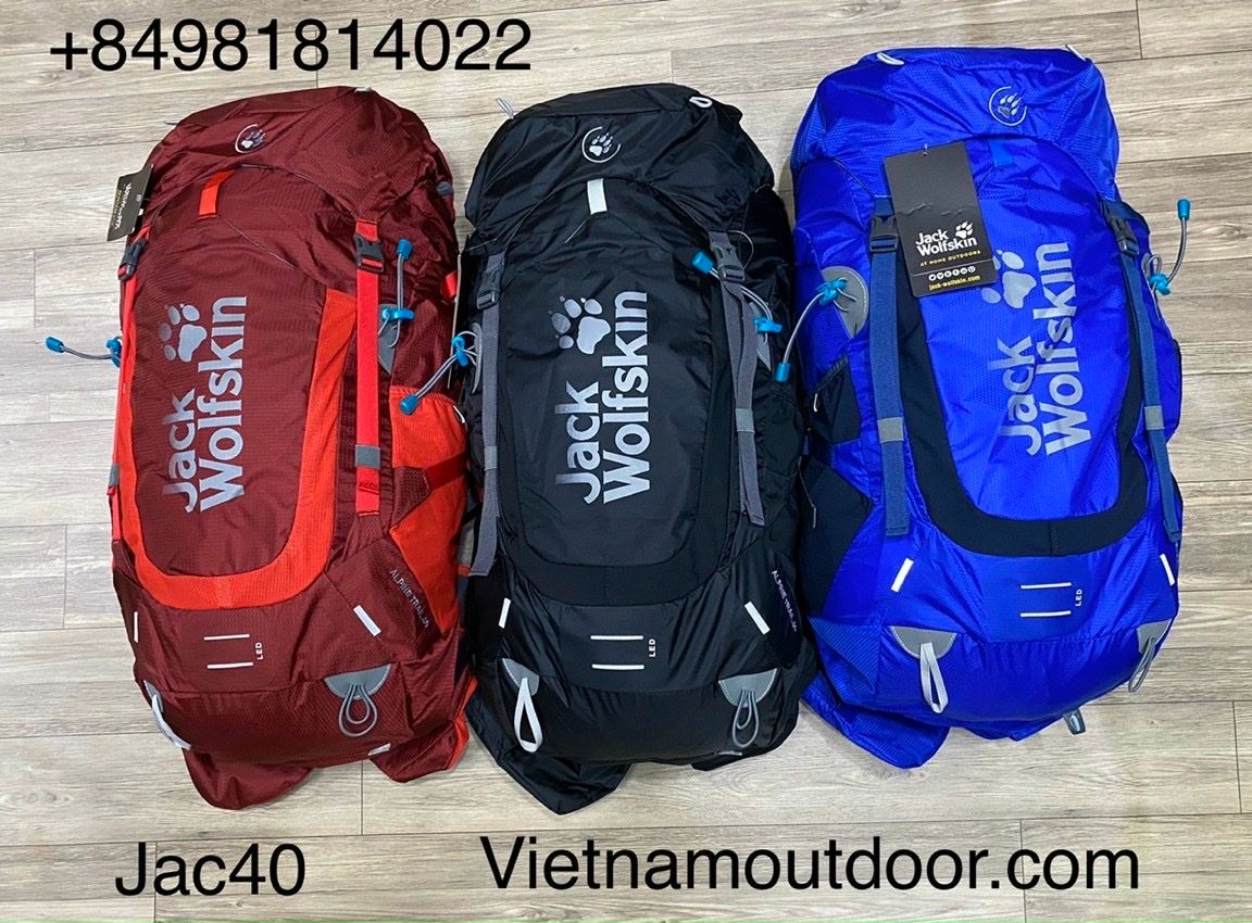  ⚡️ [ HÀNG XUẤT DƯ ]  Balo Jack wolskin alpine trail 40L model 2021 - Balo phượt - Balo du lịch 