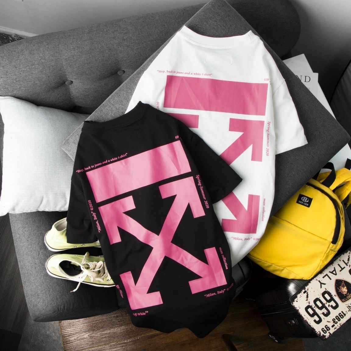 Áo Thun Off White Cao Cấp Phản Quang