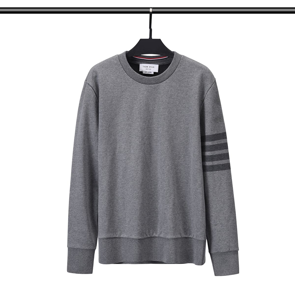 Áo Sweater nam nữ form rộng dáng Unisex Thom Browne 015 chất liệu len bông thiết kế tay áo kẻ 4 sọc cao cấp