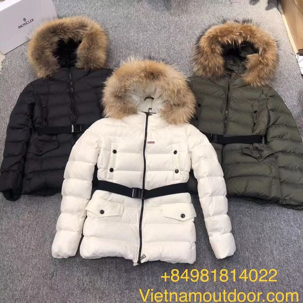  Áo Khoác Lông Vũ Nữ Moncler Nón Lông 