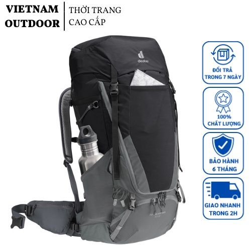 Balo du lịch thể thao leo núi Deuter Futura Air Trek 60 + 10 Backpack Trekking nam nữ phượt có trợ lực chống nước tốt