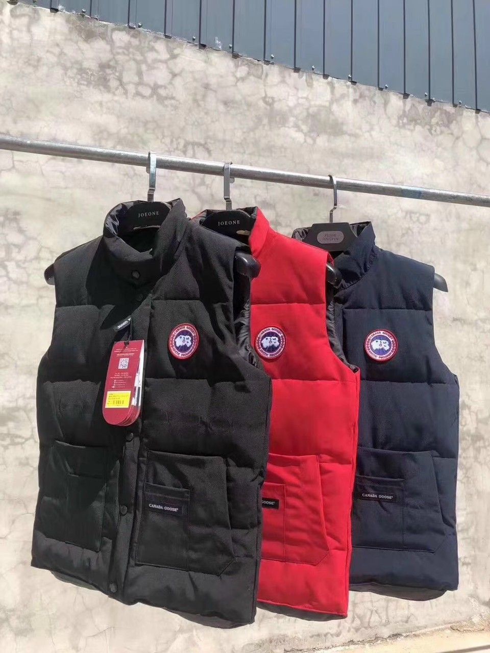  Áo phao ghi lê lông vũ nam cao cấp áo gile nam phối túi Canada Goose Freestyle Crew Vest thiết kế kiểu dáng thể thao 