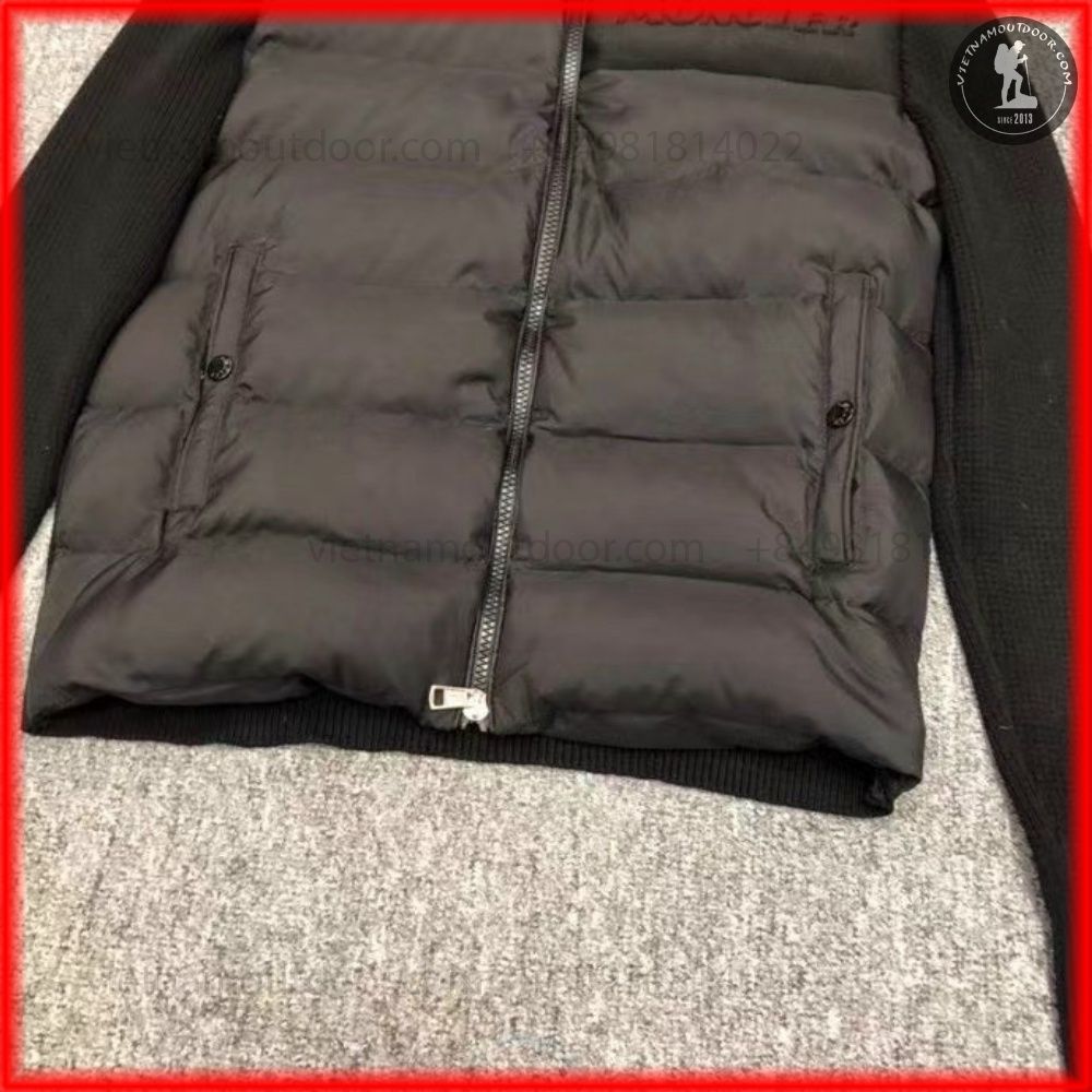 Áo Khoác Lông Vũ Phối Len Nam/Nữ MONCLER - Áo Phao Chất Liệu Lông Vũ Cực Ấm
