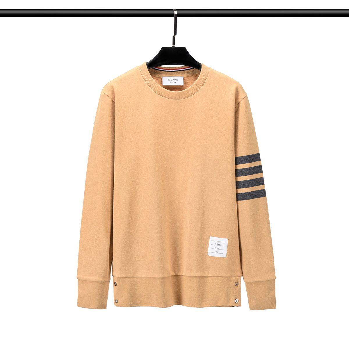 Áo Sweater nam nữ form rộng dáng Unisex Thom Browne 015 chất liệu len bông thiết kế tay áo kẻ 4 sọc cao cấp