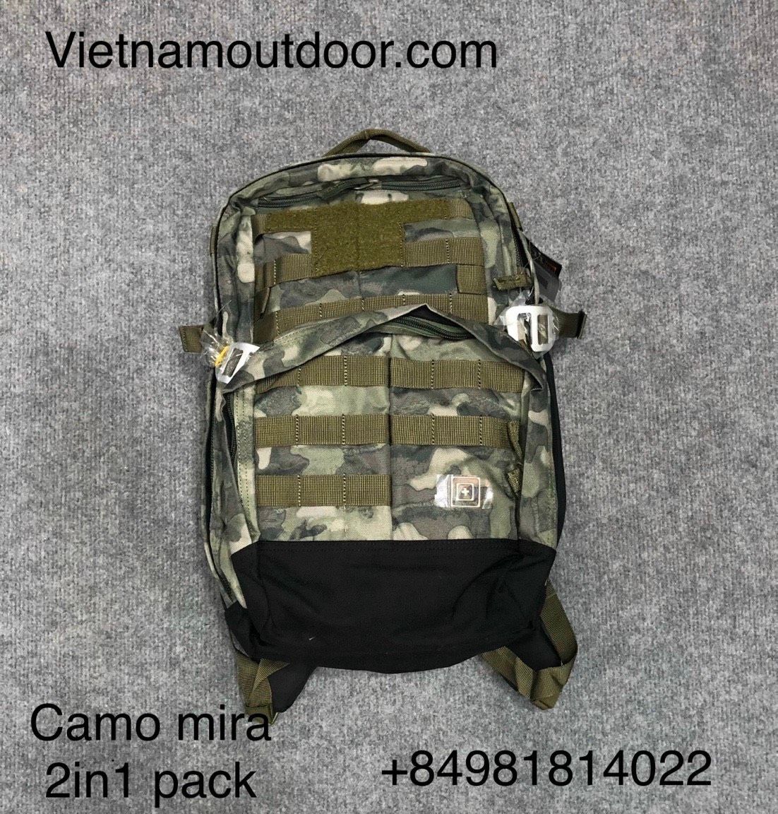  ⚡️ [ HÀNG XUẤT DƯ ] Balo 511 Camo mira 2in1 pack [CAO CẤP] 