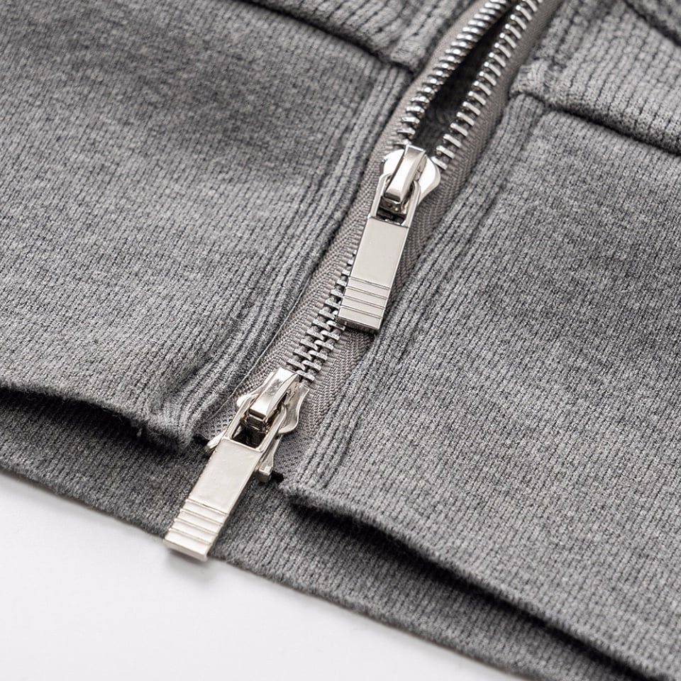 Áo khoác dệt kim nam nữ Thom Browne 4-Bar zip up 217 chất vải len bông cao cấp hàng thiết kế tay áo kẻ sọc sang trọng
