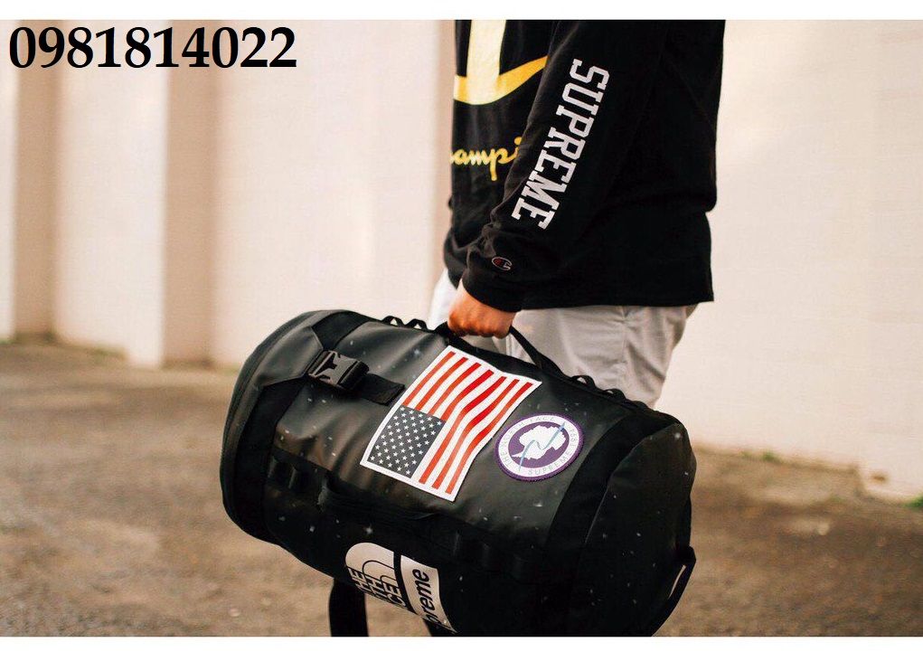 Balo du lịch phượt nam nữ The North Face Supreme Big Haul Túi trống dã ngoại gym chống thấm nuốc tuyệt đối