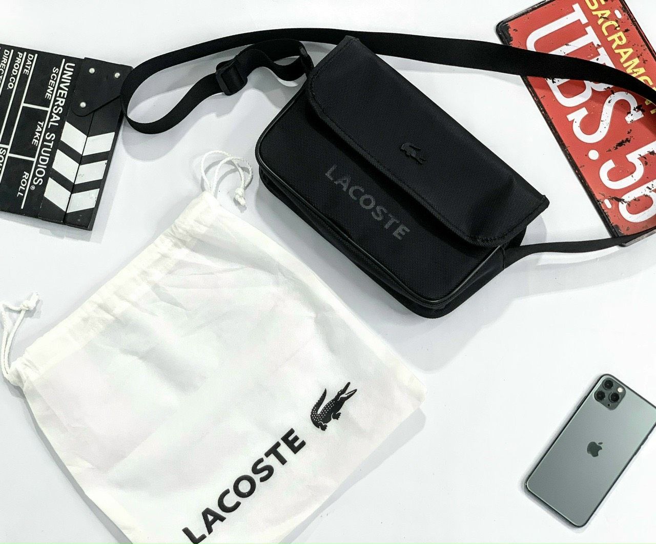  ⚡️ [ HÀNG XUẤT DƯ ]  Cặp Lacoste logo sắt 2021 - Cặp laptop - Cặp du lịch thời trang 