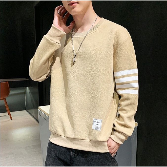 Áo Sweater nam nữ form rộng dáng Unisex Thom Browne 015 chất liệu len bông thiết kế tay áo kẻ 4 sọc cao cấp