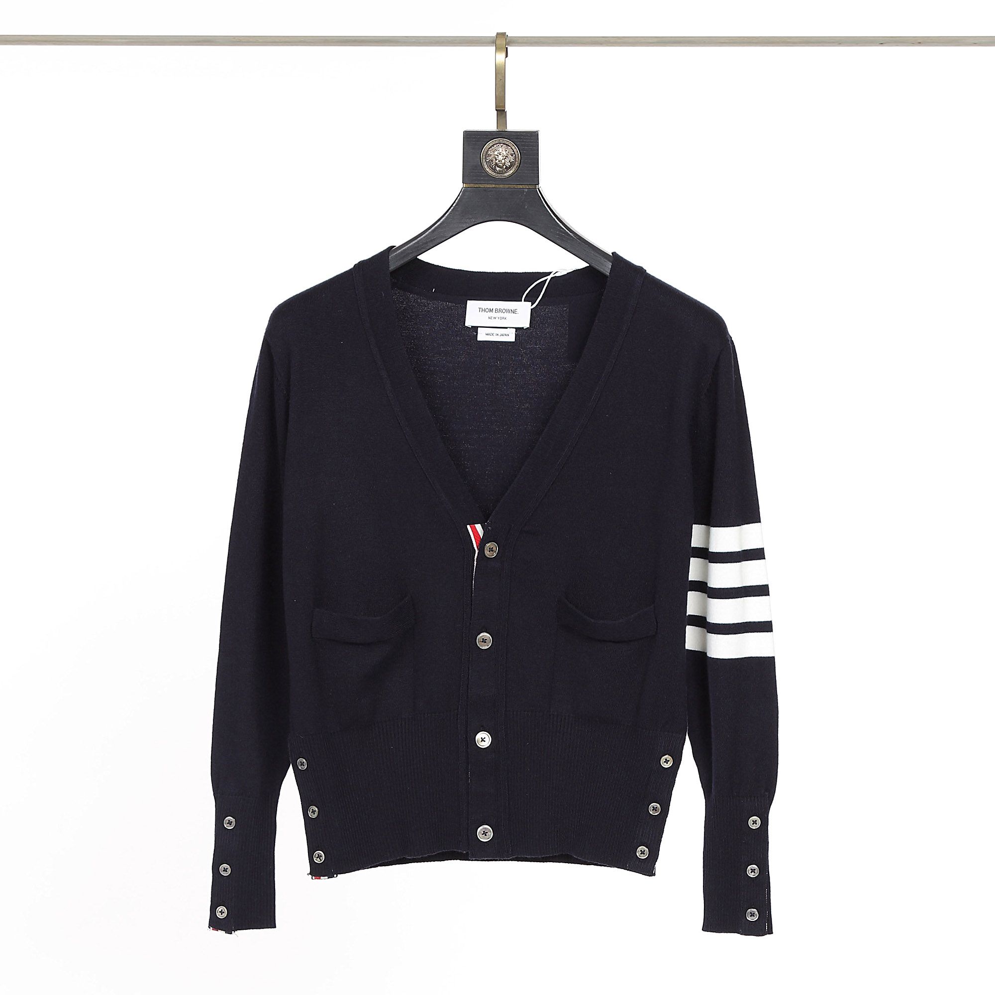 Áo Cardigan Tay Dài THOM BROWNE CASHMERE 4-BAR CLASSIC V-NECK CARDIGAN