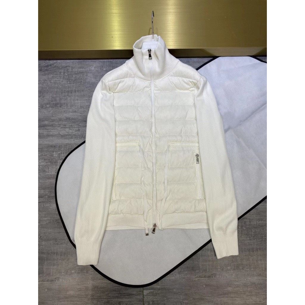 Áo Khoác Lông Vũ Phối Len Nam/Nữ MONCLER - Áo Phao Chất Liệu Lông Vũ Cực Ấm