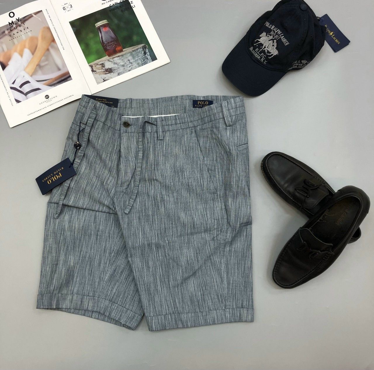  Quần short nam Kaki Polo 