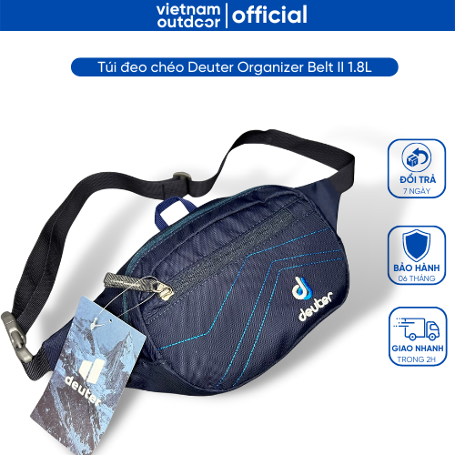 Túi đeo chéo nam nữ cao cấp Deuter Organizer Belt II 1.8L Túi bao tử nữ chất liệu siêu bền chống nước tốt