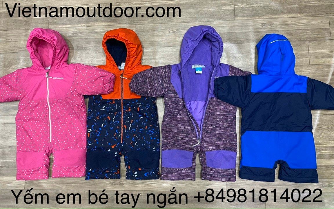 Yếm em bé tay ngắn columbia