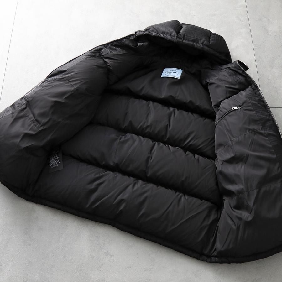 Áo Khoác Giữ Nhiệt PRADA BLACK RE-NYLON HOODED DOWN JACKET