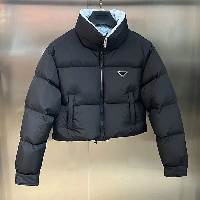 Áo Khoác Prada Re-Nylon cropped convertible down jacket