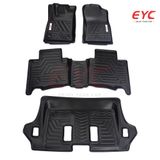 Thảm đúc cao cấp Toyota Fortuner 2016+ hãng EYC vật liệu TPV đen bóng, có vân