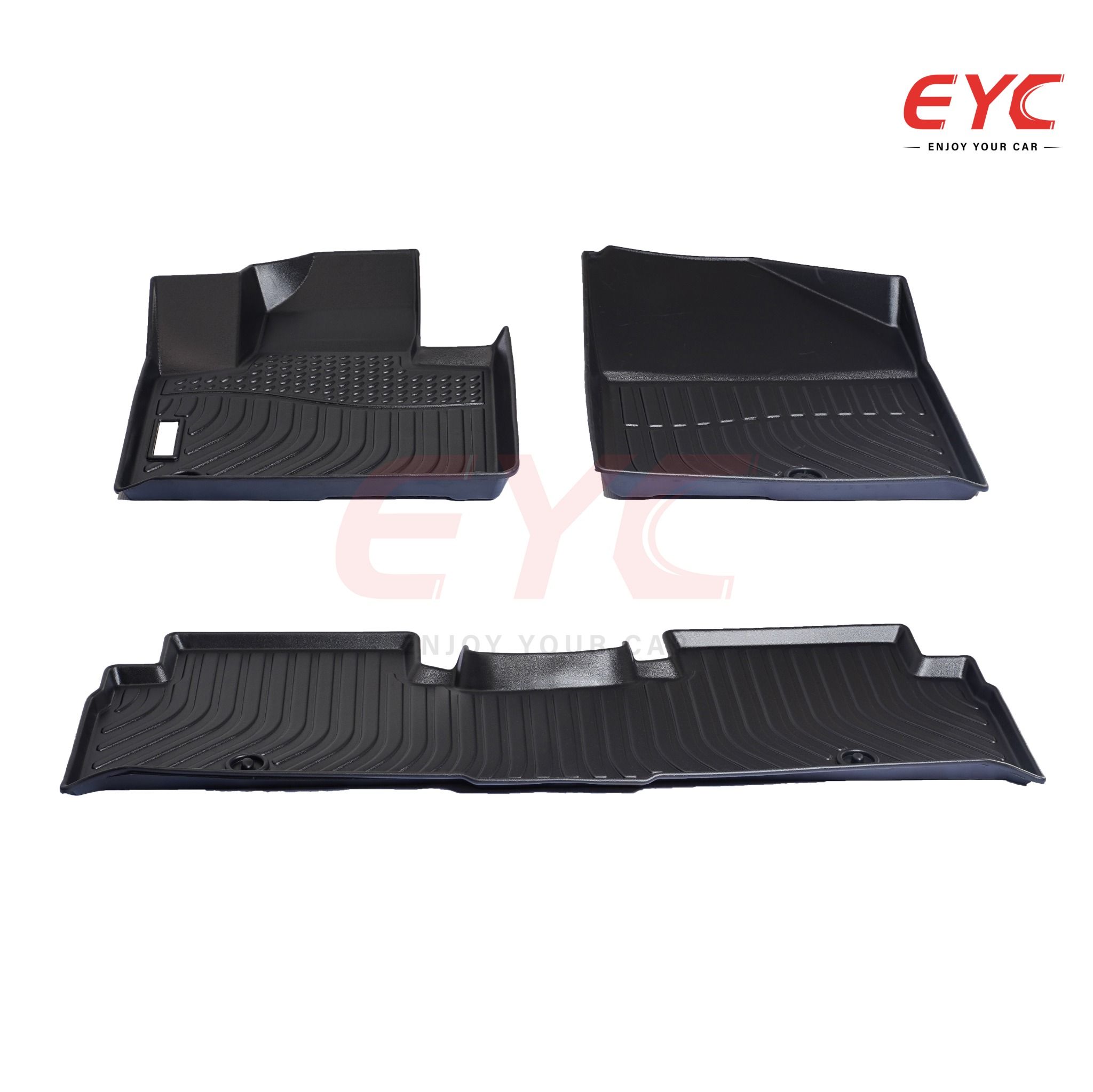 Thảm đúc cao cấp Kia Sorento 2016-2020 hãng EYC vật liệu TPV đen bóng, cứng
