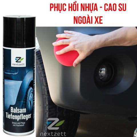 Chất vệ sinh và dưỡng mới ốp cao su, chân kính lái, cua lốp, ba đờ sốc nhựa hãng nextzett, mã 97020515