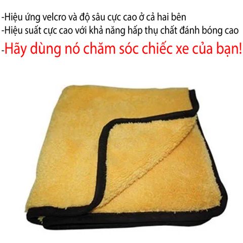 Khăn lau sợi Mircrofiber High Gloss Deluxe 40x40cm 550GSM màu vàng hãng nextzett, mã 40086015