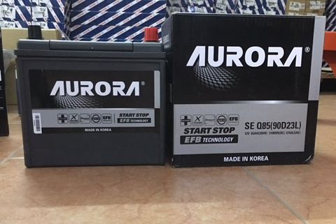 Bình điện (Ắc quy) EFB Aurora 58010 Hàn Quốc 80Ah cho xe ô tô BMW X3, E300, GLC 250, GLC 300…