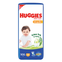 Tã quần Huggies Skin care cỡ XXL 54 miếng (từ 15kg ) + 8M Tã quần XXL