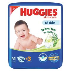 Tã dán Huggies Skin Care cỡ M 76M + 3M Tã quần M