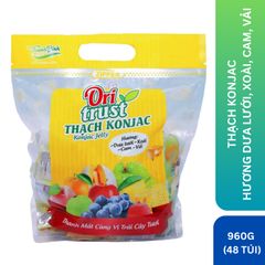 Thạch trái cây Konjac Ori trust 4 vị gói 960g