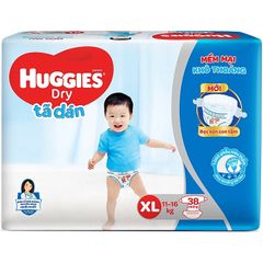 Tã dán Huggies Dry cỡ XL 38 miếng (12-18kg)