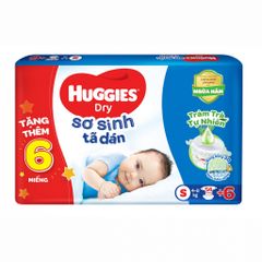 Tã dán sơ sinh Huggies Dry cỡ S 54M + 6M Tã dán S