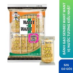 Bánh gạo Senbei Want Want vị nước tương kiểu Nhật 52g