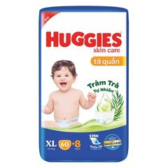 Tã quần Huggies Skin Care cỡ XL 60M + 8 M Tã quần XL