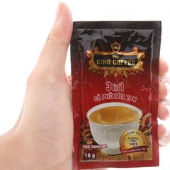 Cà phê King coffee 3in1 instant bịch 10 dây, 12 gói/dây