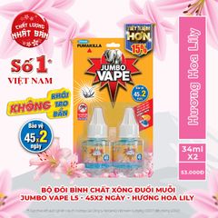 Bộ đôi dung dịch xông đuổi muỗi JUMBO VAPE