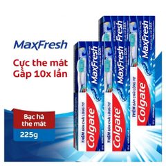 Kem đánh răng Colgate MaxFresh Bạc Hà 225g tặng Bàn chải