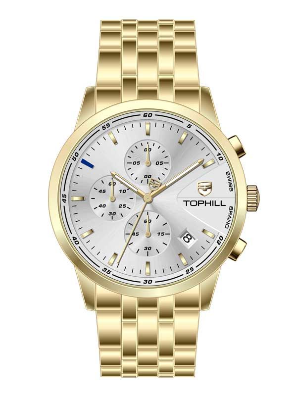ĐỒNG HỒ TOPHILL TL022G.S2652 Nam Máy Quartz(pin) Kính sapphire Size 42mm 5ATM