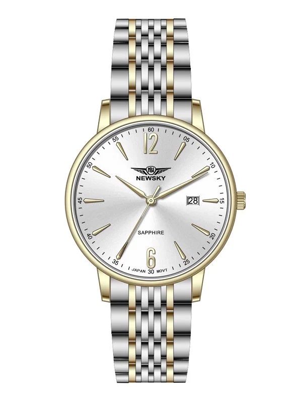 ĐỒNG HỒ NEWSKY NS5010G.S03 Nam máy quartz kính sapphire size 38mm 3ATM